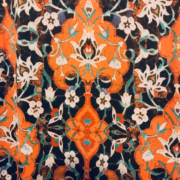 Linea by Louis Dell’Olio “Marigold Tile Print Top” - Picture 4 of 5
